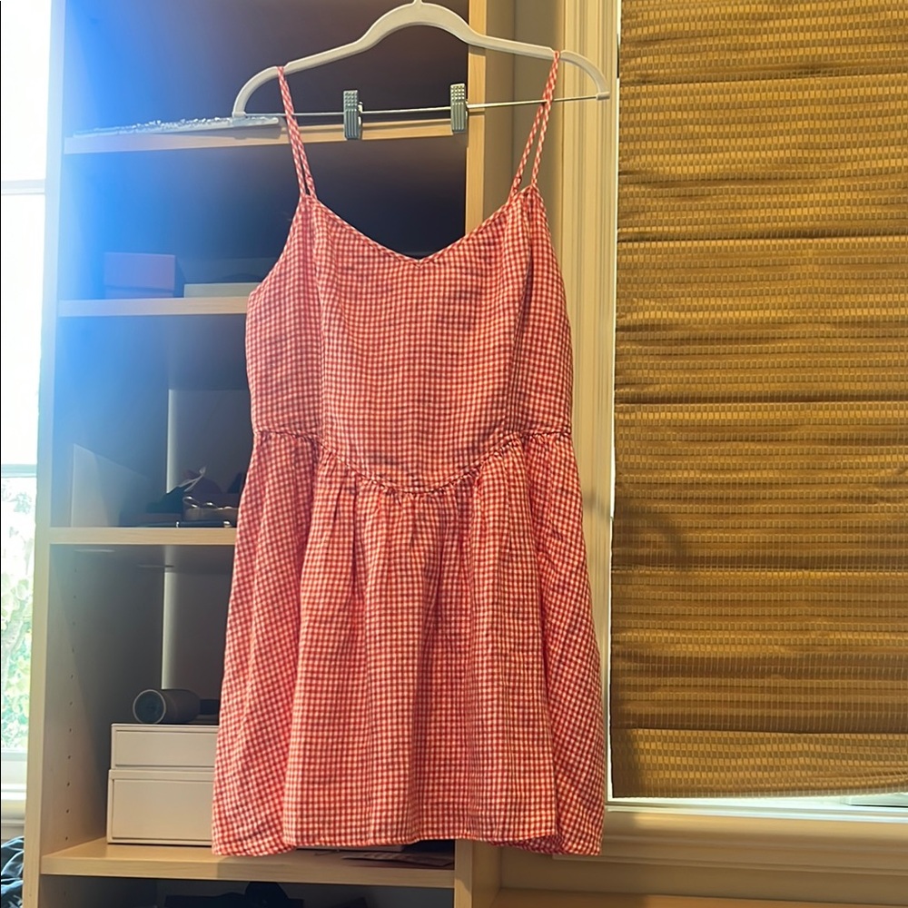 Aritzia Red Gingham Dress